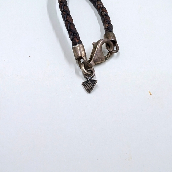 Silpada Signed Vintage 925 Sterling Silver Retired Daisy Necklace on Leather - Picture 3 of 3